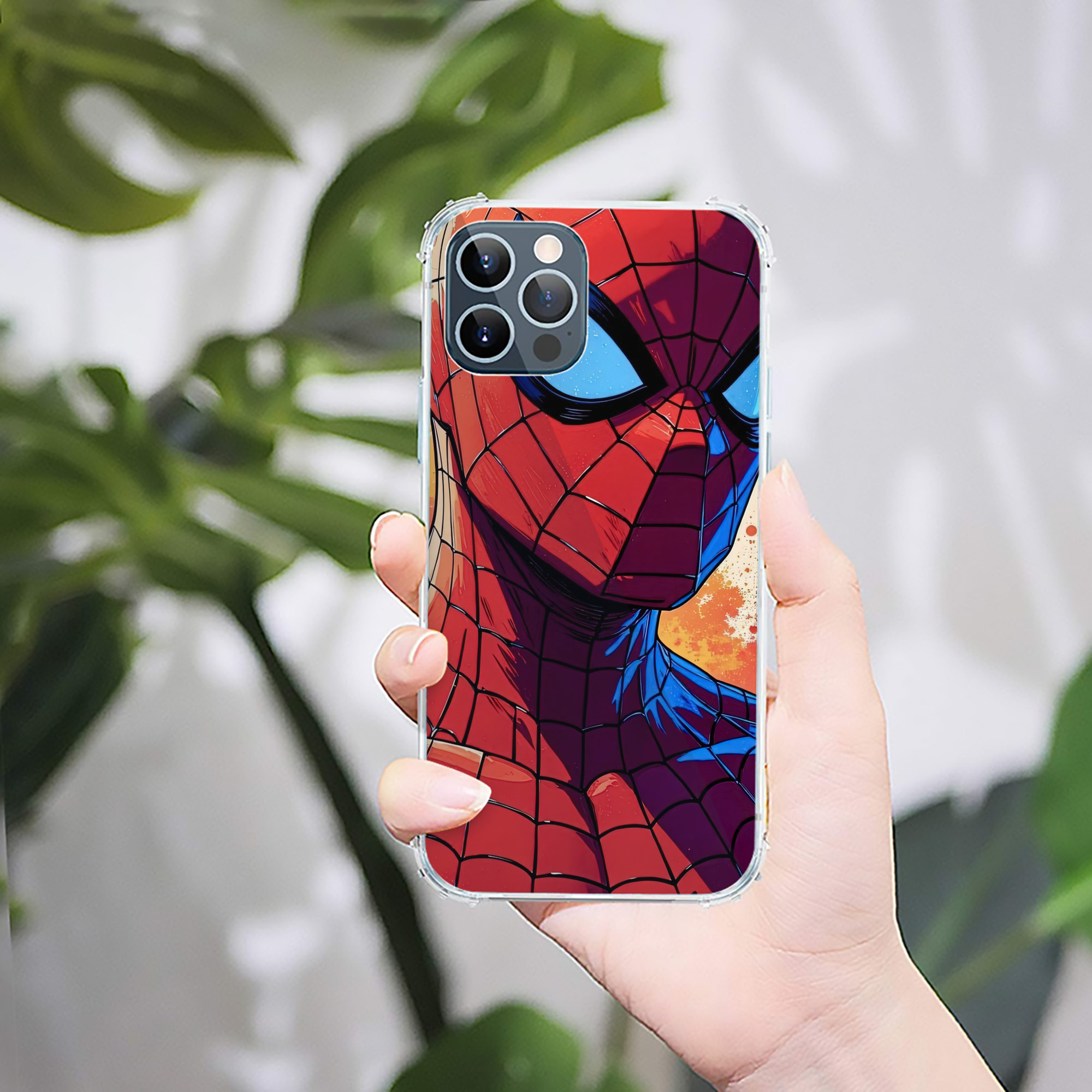 （画像用） Spider Man スパイダーマン 【iPhone 12シリーズ対応】透明スマホケース（クリアソフトケース）